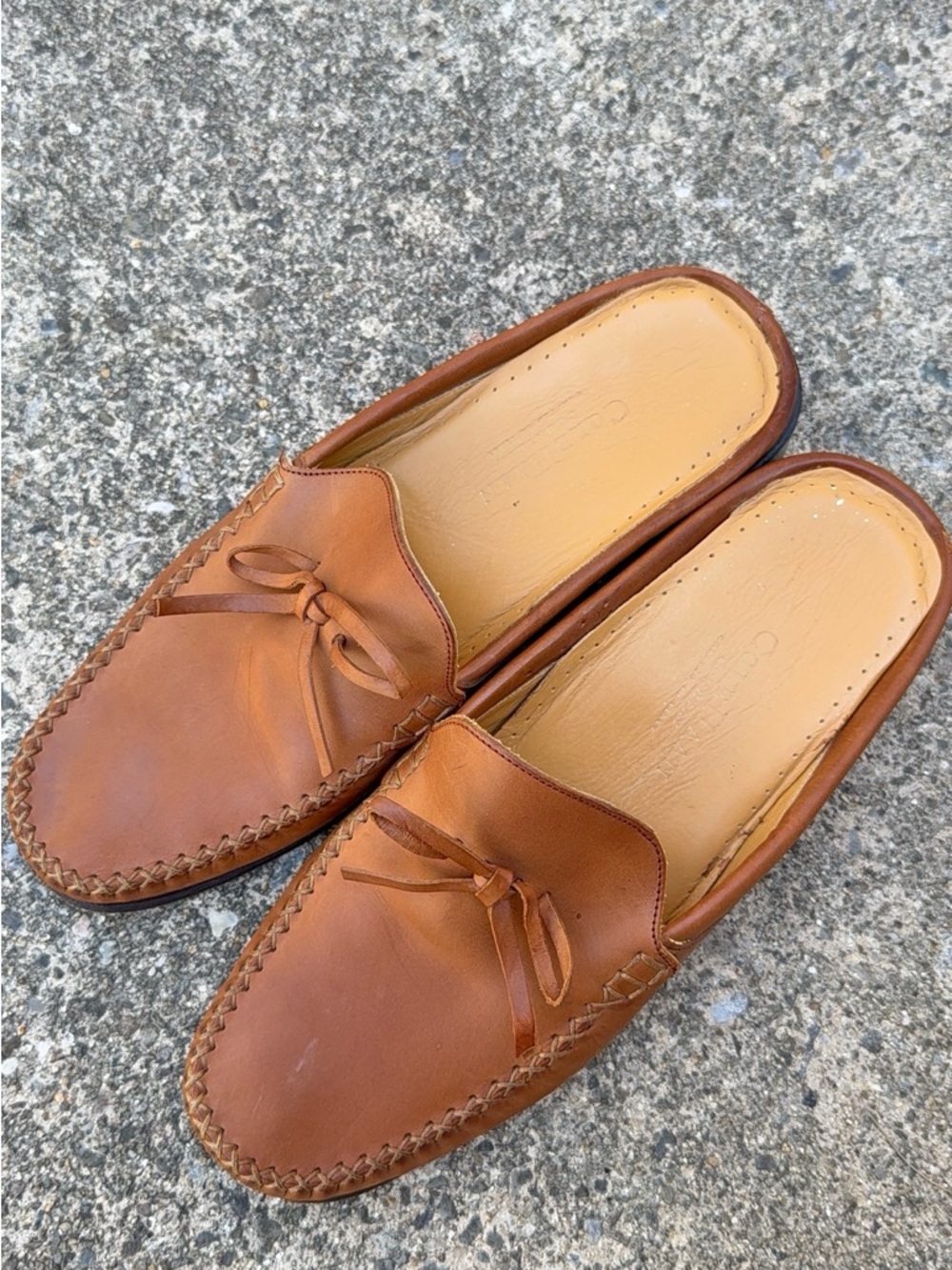 Vintage Genuine Leather Cole Haan Brown Mules Clogs Women’s Size 7.5 - Picture 5 of 7